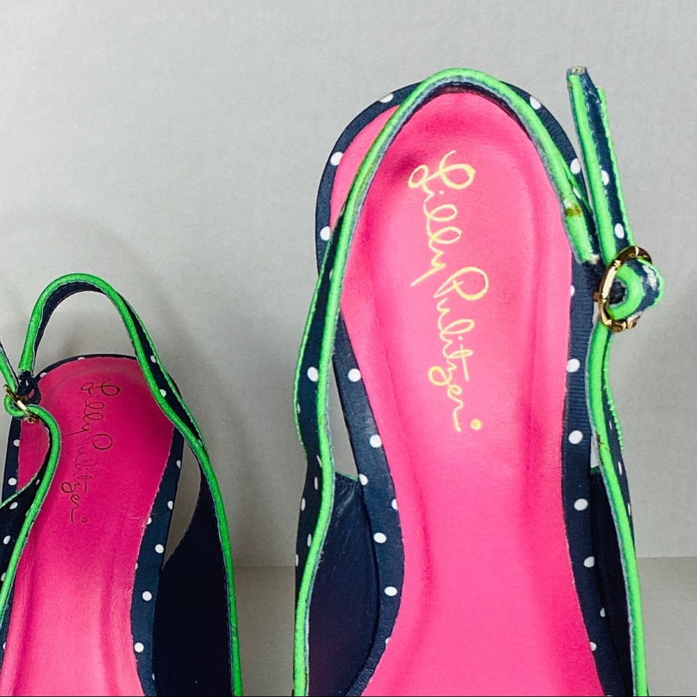 Lilly Pulitzer Picture Perfect Espadrille blue dot - Picture 12 of 14